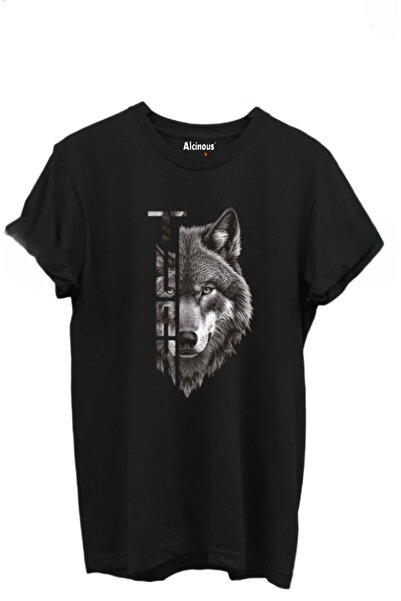 ALCİNOUS Unisex Cotton Printed Oversized T-Shirt