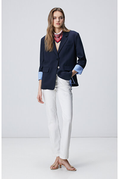 Network Kırık Beyaz Aksesuarlı Denim Pantolon