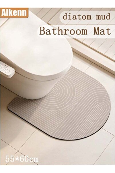 Generic Bathroom Mat, U-Shaped Toilet Floor Mat, Absorbent Bathroom Rug