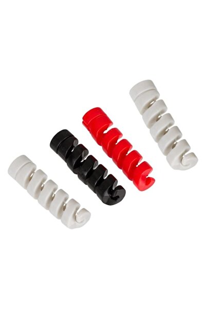 OEM Protecție spiralată cablu gri negru roșu - 4 buc