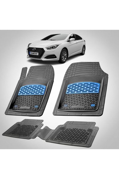 TEAMCAR Hyundai i40 2015-2018 Πατάκια - Τύπος λαστιχένιου πτερυγίου - Μπλε