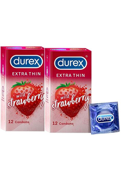 zxcxx Pack Of 2 -12-Piece Extra Thin Strawberry Flavored