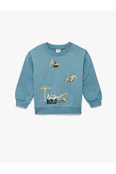 Koton Дълъг ръкав, велосипедна яка, шал-яка, прекалено голяма памучна блуза