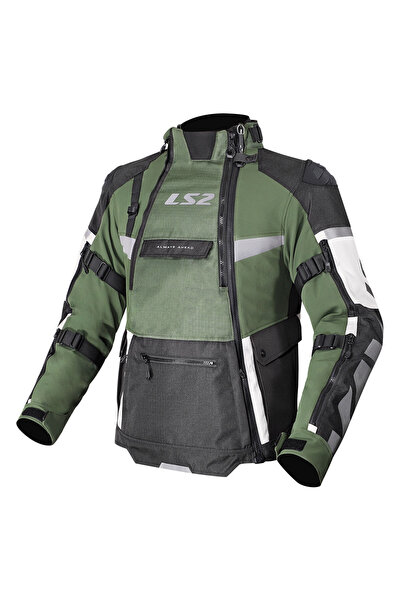LS2 X-Master Black-Green-Grey Motorcycle Jacket