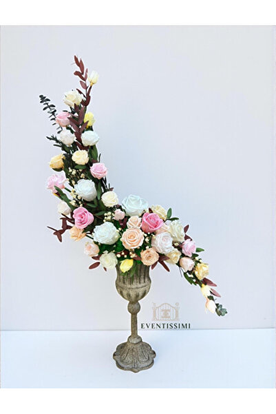 Eventissimi Aranjament floral elegant cu 35 trandafiri criogenati si plante s...