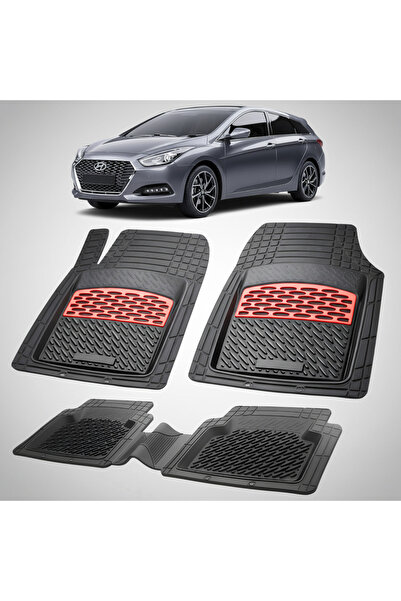 TEAMCAR Hyundai i40 FL Wagon 2018 – 2019 Floor Mats - Rubber Tray - Red