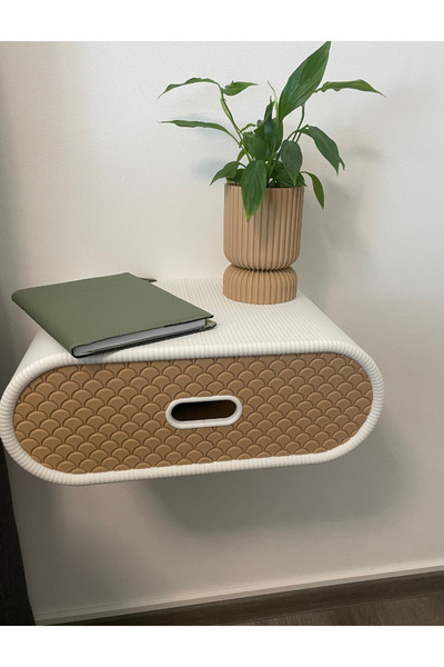 Milenyumsoft Wavey Duvar Komodini – Yüzer Form Modern Raf