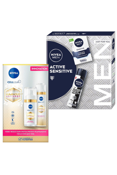 NIVEA Gift Box After Shave Lotion 100 ml, Deodorant 150 ml, Serum 30 ml Cream...
