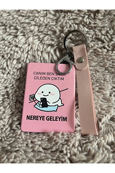 Ramilabutik Çift taraflı baskılı ayna anahtarlıklı baskılı ayna