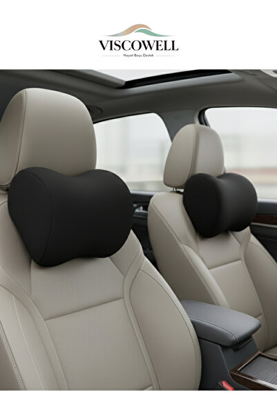 ViscoWell Visco Ortopedik Boyun Yastığı Oto Boyun Destek Yastığı 2 Adet