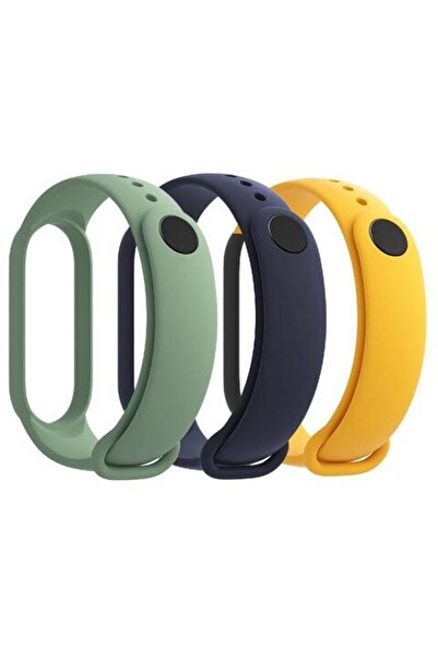 Xiaomi Mi Band 5 - TPU Bracelet (set of 3 pcs.) - Blue, Yellow, Mint Green