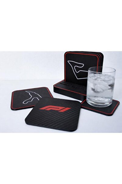 MisterionStudio F1 Track Designed Coaster Set of 6 F1 Decorative Coaster