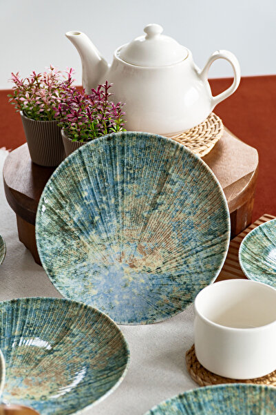 Heda Porselen Eksen 6-Piece Porcelain Cake Plate Set