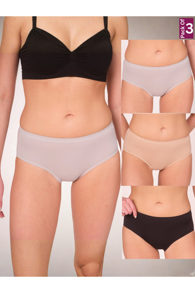 MUNNS AND MARS By Styli Pack of 3 - Women Seamless Full Brief Panties