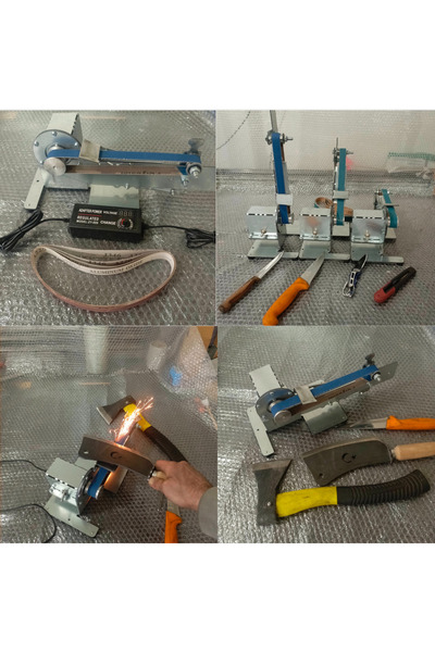 İLGİNÇ ÜRÜNLER MARKETİ Mini Bant Zımpara Makinesi Bıçak Satır Nacak Bileme Ah...