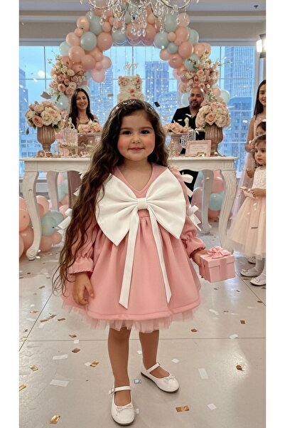 Tinypeople Rochie de seara roz pentru fete, rochie de petrecere, rochie de zi...