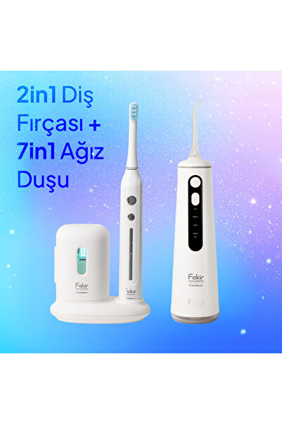 Fakir Probiwash Sonic & Ultrasonic 2in1 Diş Fırçası + ProbiWash Ağız Duşu 6 F...