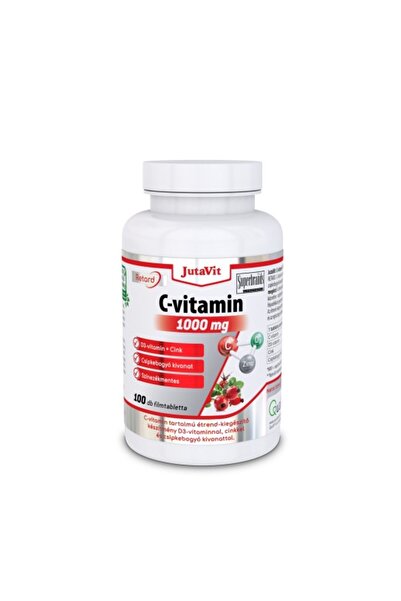 JutaVit Vitamin C + D3 + Zn 1000mg Jutavit, 100 tablets
