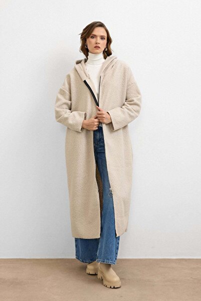 Ranasubaşı Teddy Buklet Coat Cream