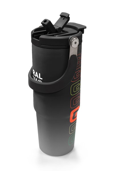 Coral High Gamer Patterned Steel Thermos with Straw and Direct Drinking Feature 900 ml 38744