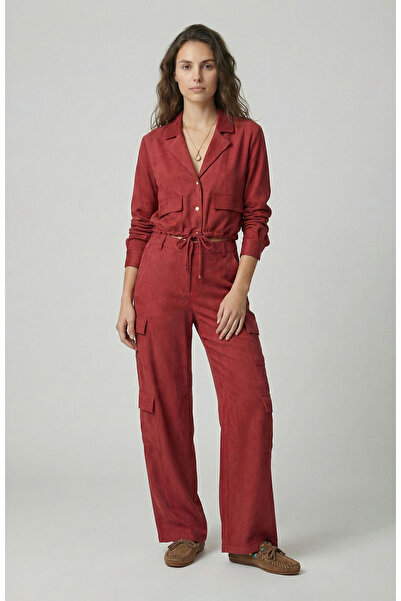 Network Vişne Cupro Pantolon