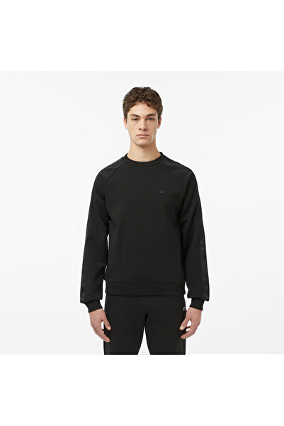 Lacoste Erkek Classic Fit Bisiklet Yaka Siyah Sweatshirt