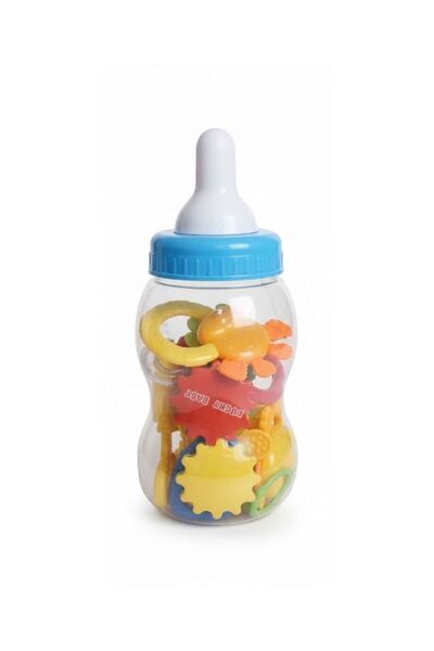 Premium Baby Rattle Bottle Toy Colorful Teething Gears