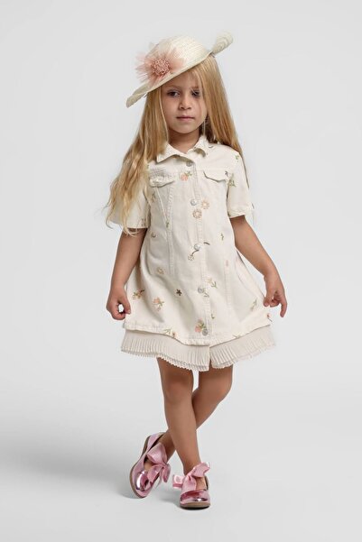 HAUSEkids Φόρεμα για κορίτσια Cotto Daisy 1-5 ετών-Latte