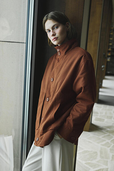 BE BLUE Hot Chocolate Bubble Pocket Coat