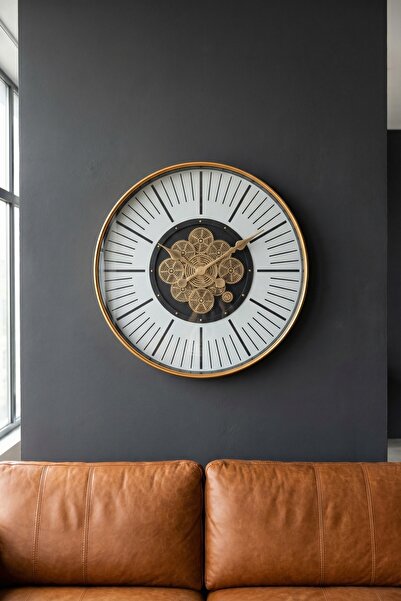 ACAR Dekoratif Çarklı Duvar Saati - 59 cm