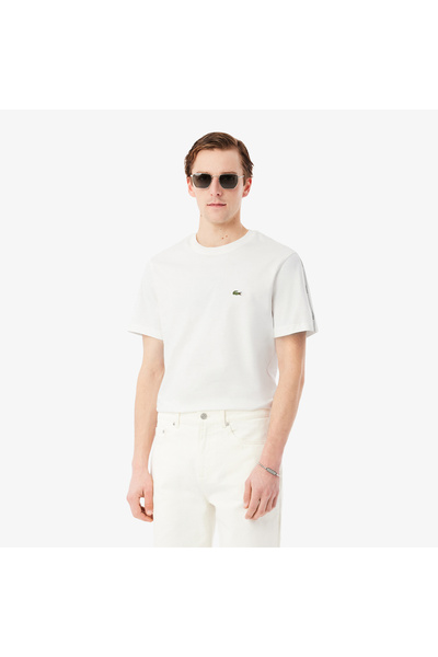 Lacoste Erkek Regular Fit Bisiklet Yaka Beyaz T-Shirt