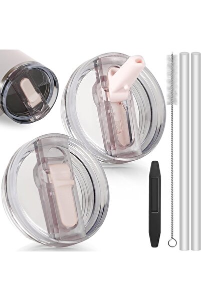 BananaHome عبوة من قطعتين من أغطية أكواب قابلة للفصل مع شفاطة قابلة للطي، متو...