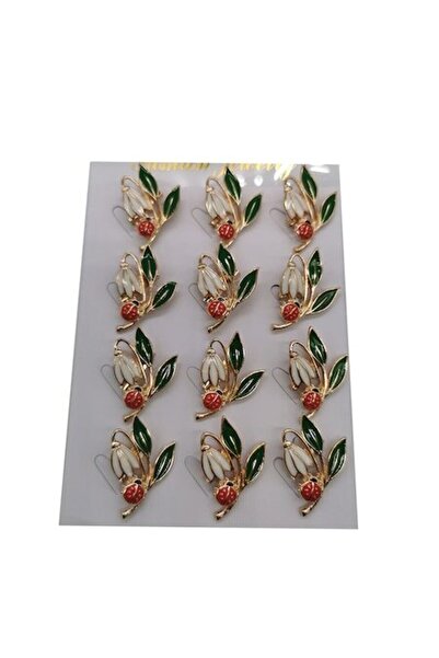 OEM Set de 12 brose pentru martisor 'Delicate Ghiocel'