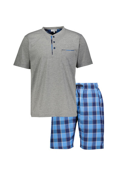 First Company Men's Midi Collar Placket Regular Fit Short Sleeve Shorts Set 2...