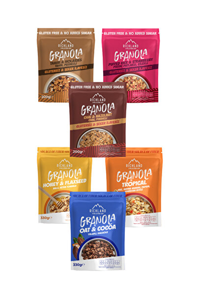 Richland Granola Mix Tanışma Paketi- 6'lı Set (3x330 Gr + 3x200 Gr)
