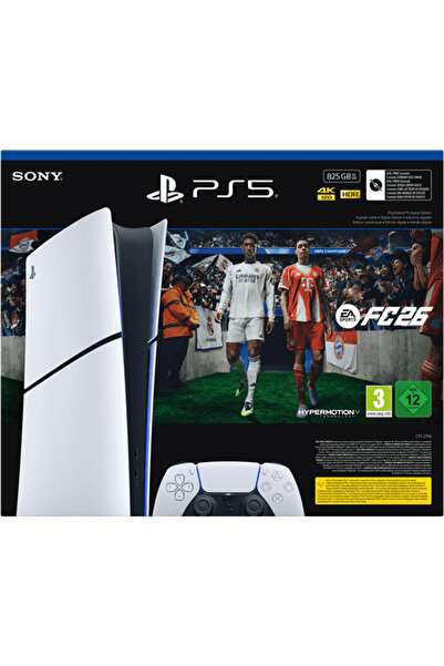 Sony PlayStation 5 Slim Digital Edition 825 GB E-Chassis + FC 26 white/black