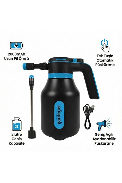 Gardener Şarjlı Bataryalı İlaçlama ve Sulama Pompası 2 Lt Püskürtme ve Köpük