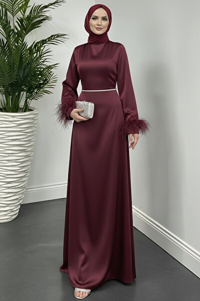 Raya Gym Arkadan İpli Tesettür Abiye Siyah 583291