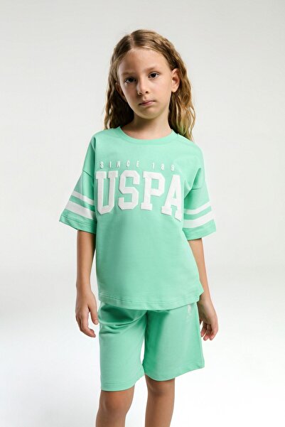 U.S. Polo Assn. 4-15 ani Licențiat Us Polo ASSN Set pentru fete-Bambus