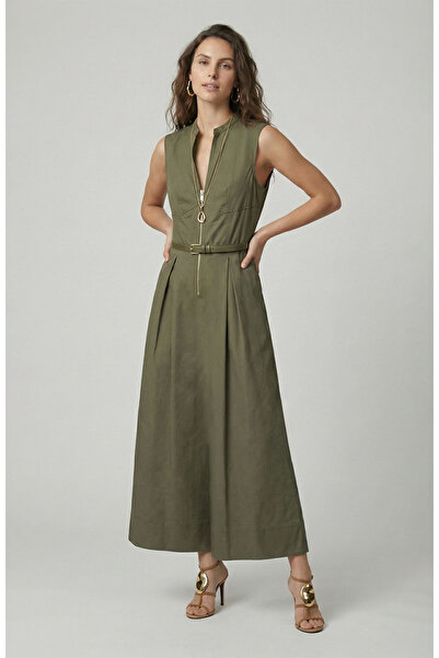 Network Haki Midi Elbise