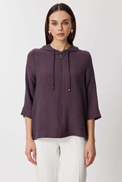 ON Παλτό με κουκούλα και μισό μανίκι