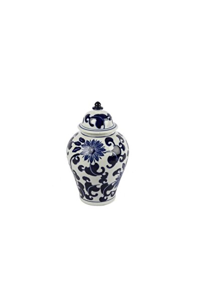 Mikasa Moor Blue Blanc Kapaklı Küp 17x27cm