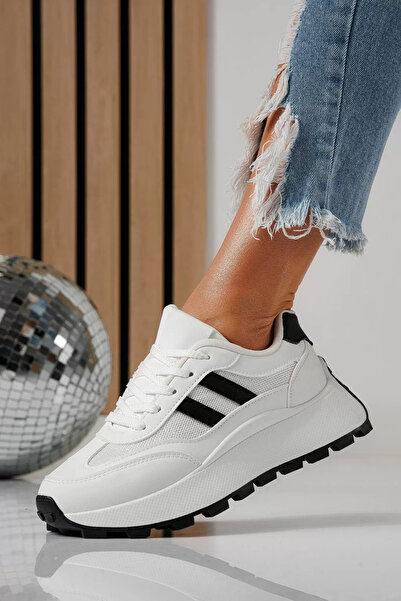 Zaira Women's white sneakers made of eco-leather Mia #24317 - 40