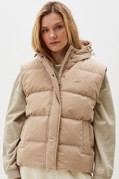 Lacoste Down Fill Water Repellent Womens Vest Women's Water Repellent Fixed H...