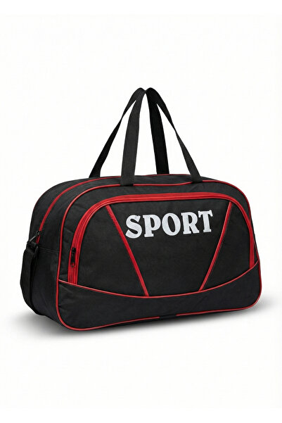 By Sabit Unisex Siyah Kırmızı Günlük El ve Omuz Çantası - Çok Amaçlı Spor ve ...