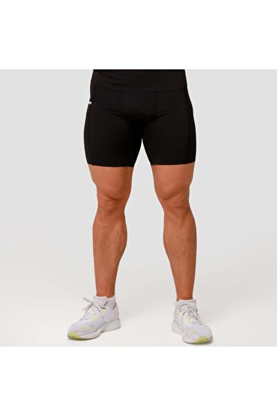 GymBeam Pantaloni scurți cu compresie medie, negri