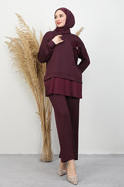 GİYZAMİLA Glonya Sandy Set Plum