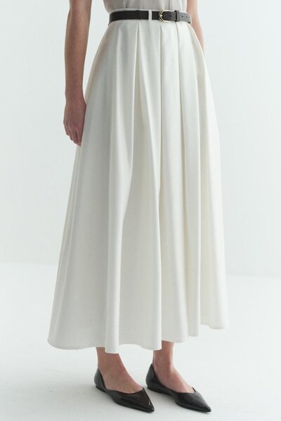 Merve Gültekin Pile-Lined Skirt White