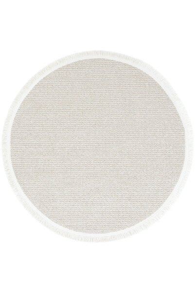 Cool Halı Mikasa Yuvarlak Bej Krem Rengi Yumuşak Dokuma Kolay Temizlenir Mode...