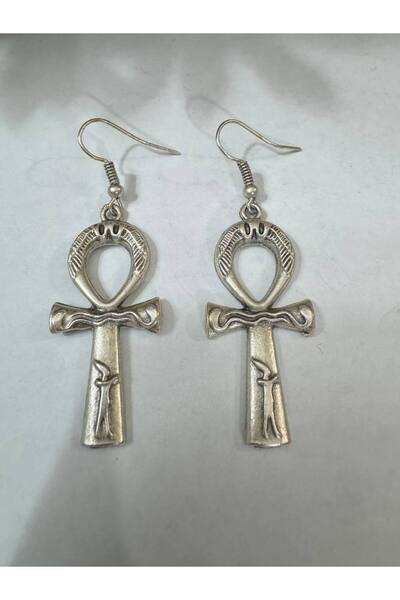 Yuchicly أقراط معدنية بيضاوية الشكل وعمودية - أقراط بتصميم متدلي